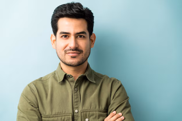 closeup young hispanic man casuals studio 662251 600